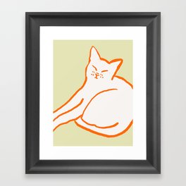 Good Morning Cat Framed Art Print