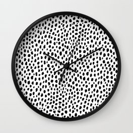 Dalmatian Spots (black/white) Wall Clock | Spot, Animal, Pattern, Black And White, Polkadots, Polkadot, Curated, Dalmatian, Dog, Cute 