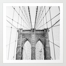 Convergence at the Brooklyn Bridge Art Print