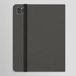 Dark Gray Solid Color Pantone Peat 19-0508 TCX Shades of Yellow Hues iPad Folio Case