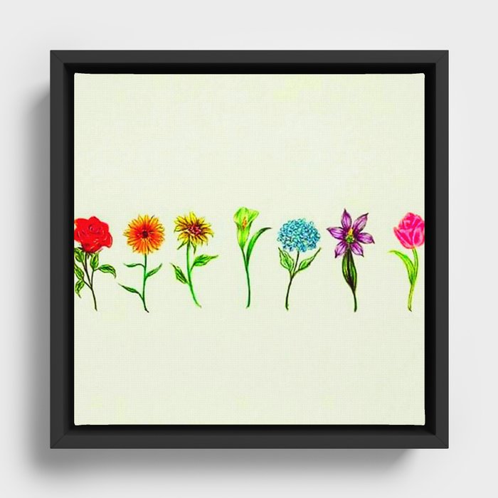 Flowers Framed Canvas