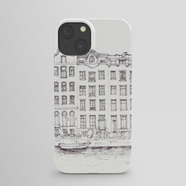 View of Amsterdam canal iPhone Case