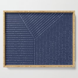 Lines (Navy) Serving Tray