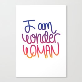 Woman power inspiration quote in a colorful gradient Canvas Print