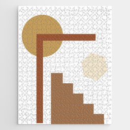 Abstract Design Print Composition 18, Modern Art V1 Jigsaw Puzzle