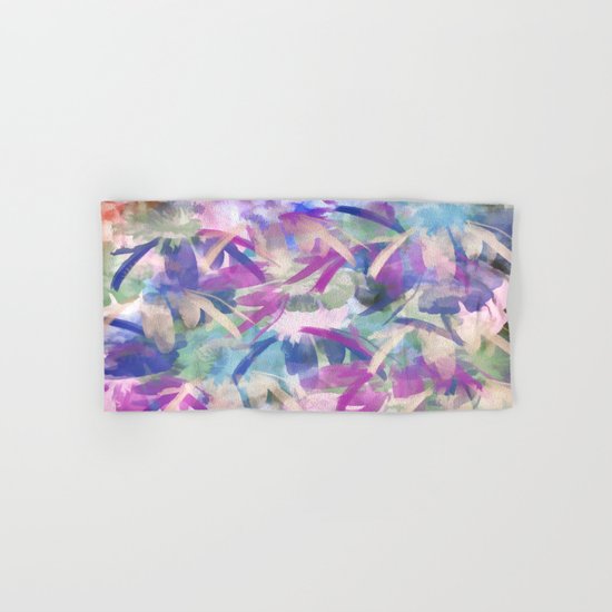 Pastel Floral Extravaganza Abstract Hand & Bath Towel