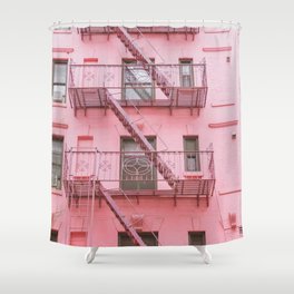 Pink Soho NYC Shower Curtain