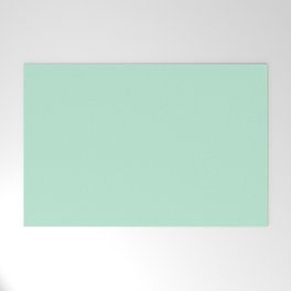 Mint Green Pastel Solid Color Block Spring Summer Welcome Mat