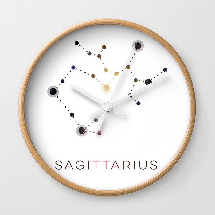 SAGITTARIUS STAR CONSTELLATION ZODIAC SIGN Wall Clock