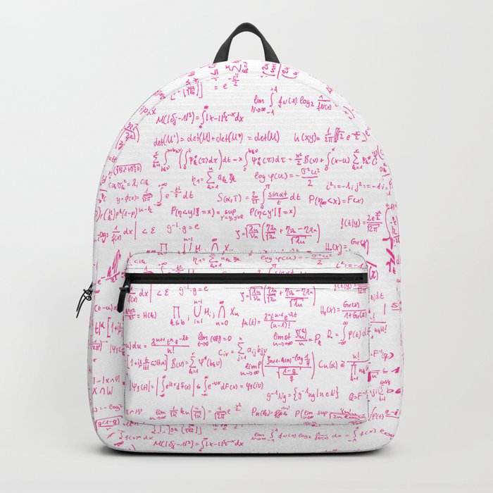 Pink Math Equations Backpack