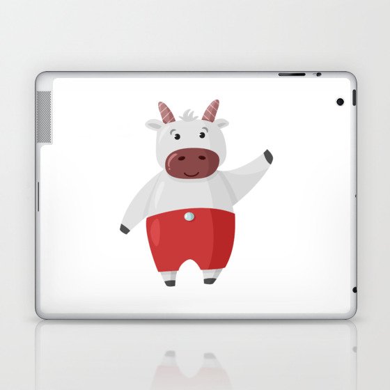 Cute cartoon bull-calf character Laptop & iPad Skin