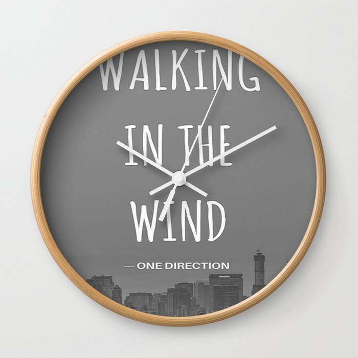 Walking In The Wind Wall Clock