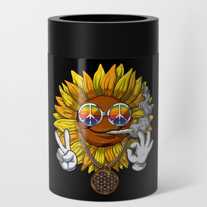 Sunflower Hippie Stoner Can Cooler