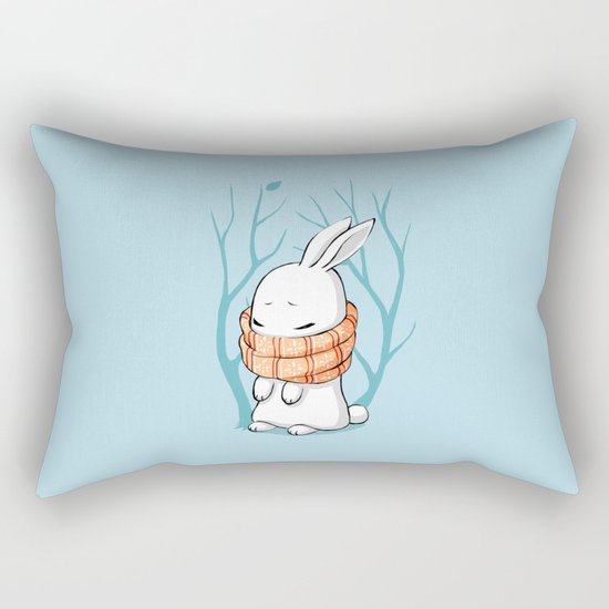 Winter Bunny Rectangular Pillow