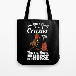 Barrel Racing Horse Racer Saddle Rodeo Tote Bag