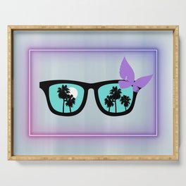Purple Neon Sunglasses Serving Tray