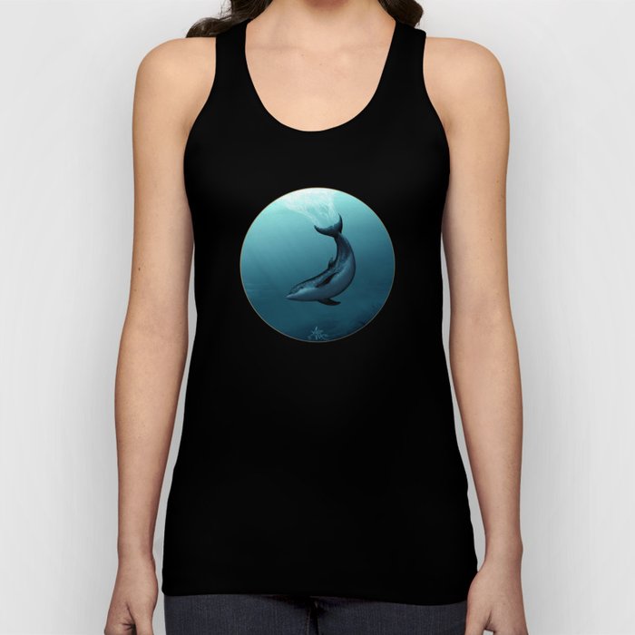 "Siren of the Blue Lagoon" by Amber Marine ~ Dolphin Art, Digital Painting, (Copyright 2015) Tank Top