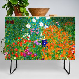Gustav Klimt - Flower Garden Credenza