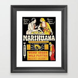 Marihuana Marijuana Vintage Movie Framed Art Print