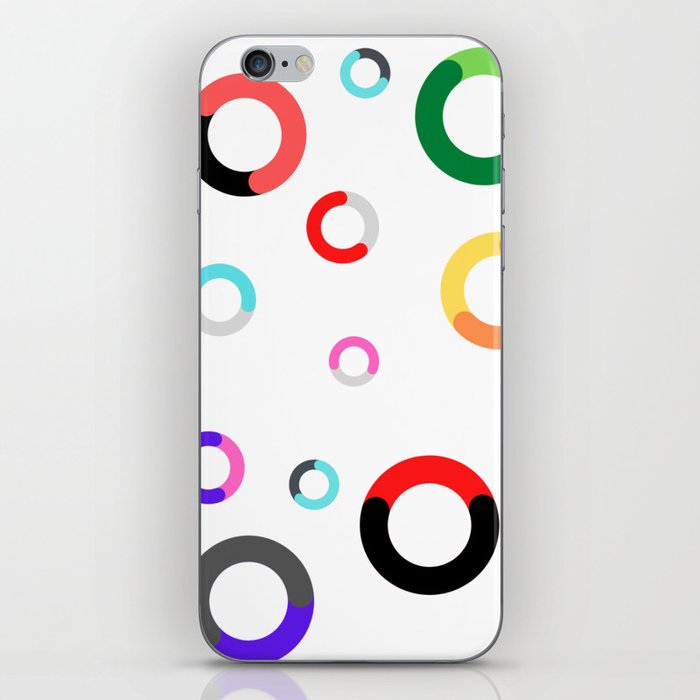 Colorful rings iPhone Skin