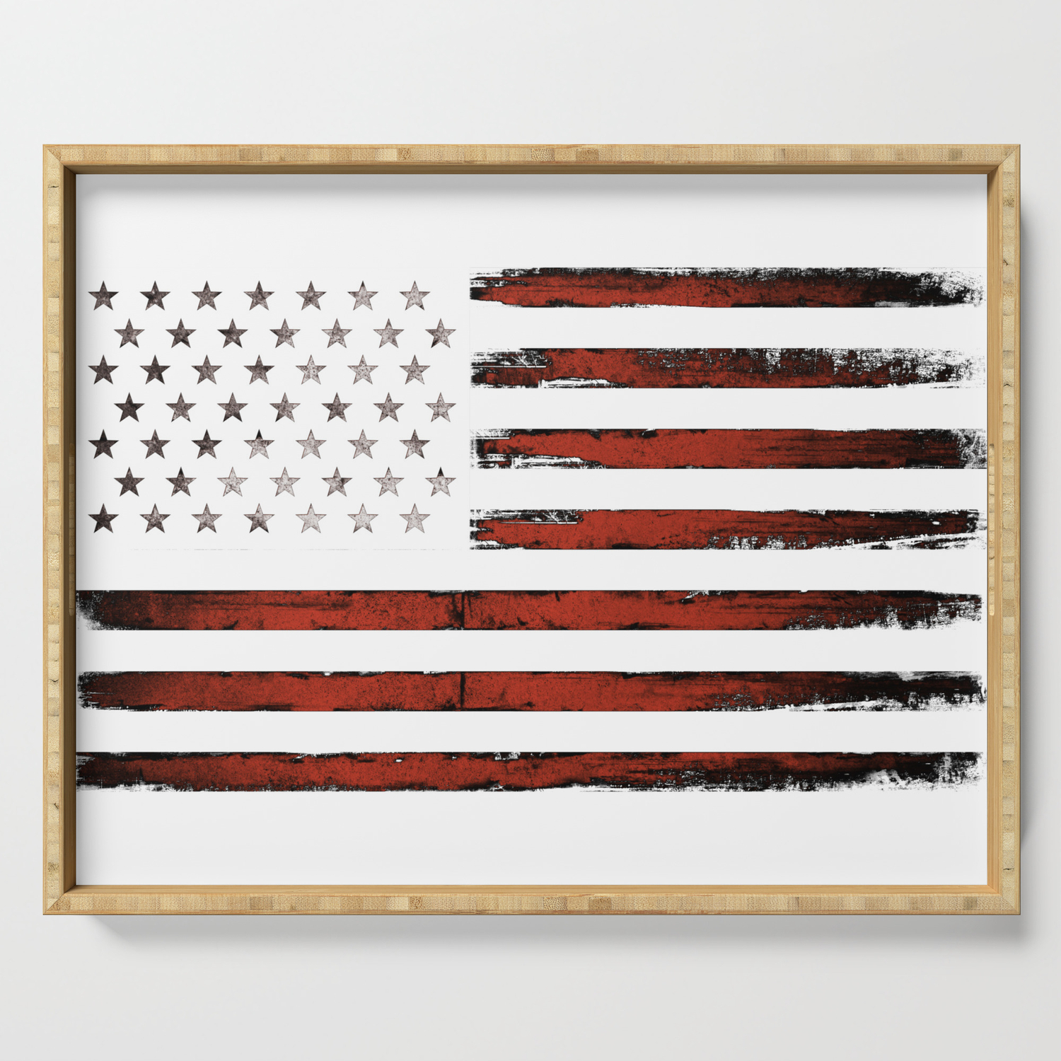 American Flag Stars Stripes Serving Tray By Mydream Society6