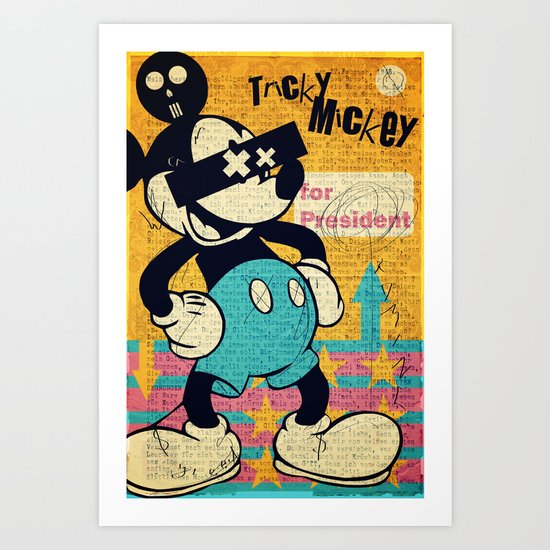 Tricky Mickey Art Print