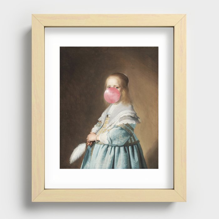 Bubblegum Portrait Johannes Cornelisz Verspronck Recessed Framed Print