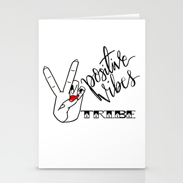 Positive Vibes Tribe Stationery Cards