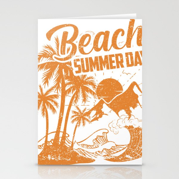 Beach Summer Day Stationery Cards