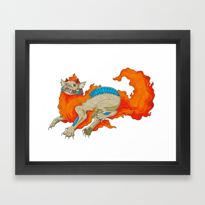 Orange Fu Framed Art Print