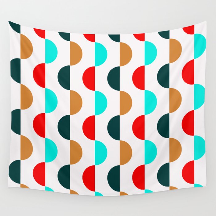 Abstract Geometric Christmas Pattern 09 Wall Tapestry