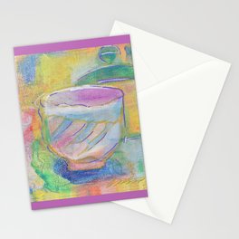 Rose Tea Harmony | Tea Painting by Studio Hozuki, Art by Elizabeth Lee  Stationery Card