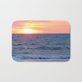 Sunrise in Rehoboth Bath Mat | Color, Sunrise, Rehoboth, Photo, Digital, Beach, Ocean, Delaware 