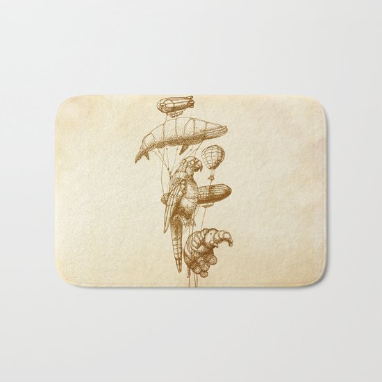 The Helium Menagerie (sepia) Bath Mat