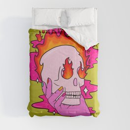 Skull on Fire Comforter