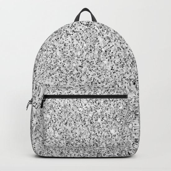 Beautiful Silver glitter sparkles Backpack