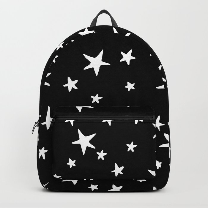 Stars - White on Black Backpack