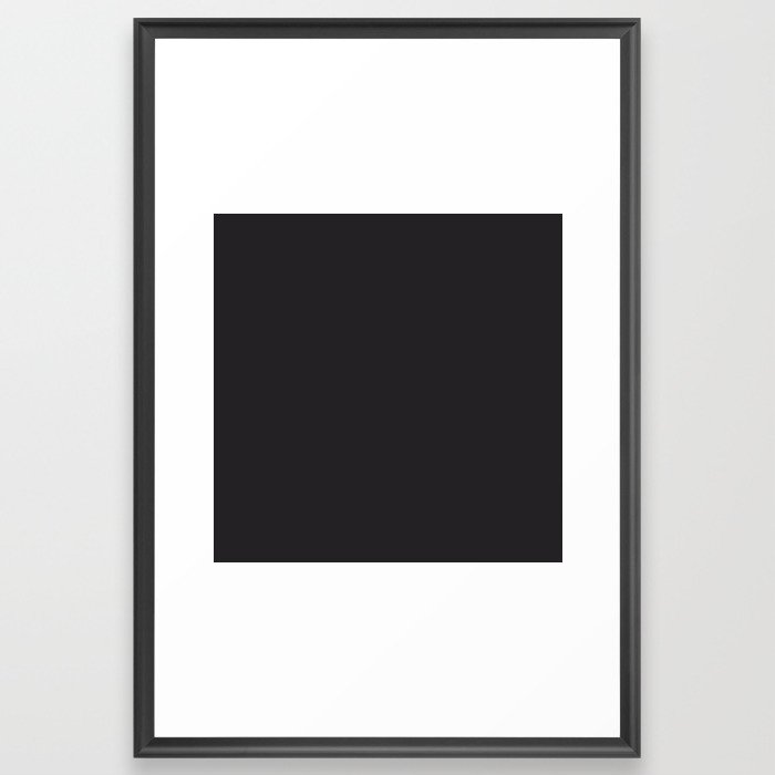 RAISIN BLACK COLOR Framed Art Print