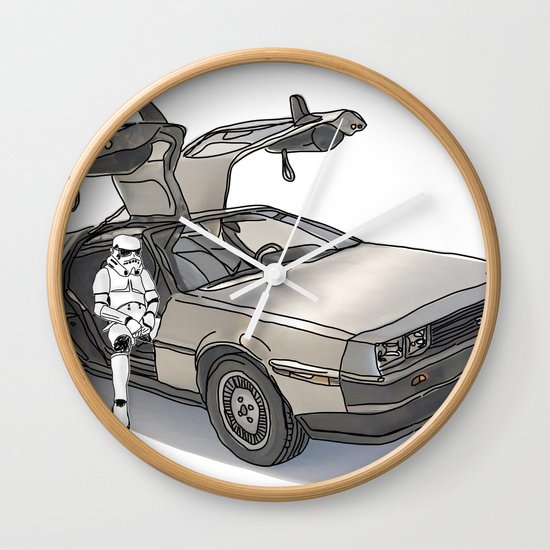 Stormtroooper in a DeLorean - star wars Wall Clock