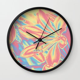 colorful blossoms Wall Clock