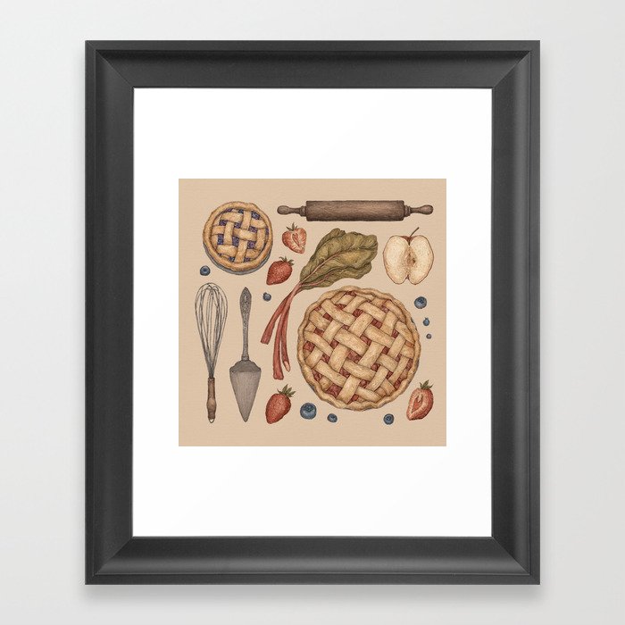 Pie Baking Collection Framed Art Print