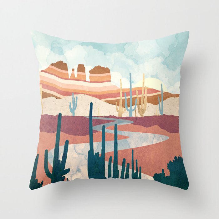 Desert for rustic farmhouse Throw Pillow
