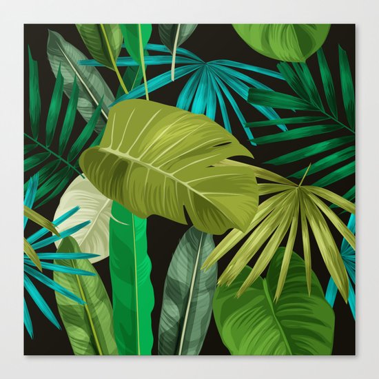 Tropical Leaf Pattern Canvas Print