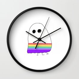 Rainbow Ghost Wall Clock