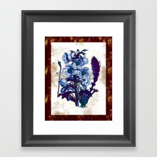Black Light Botany Framed Art Print
