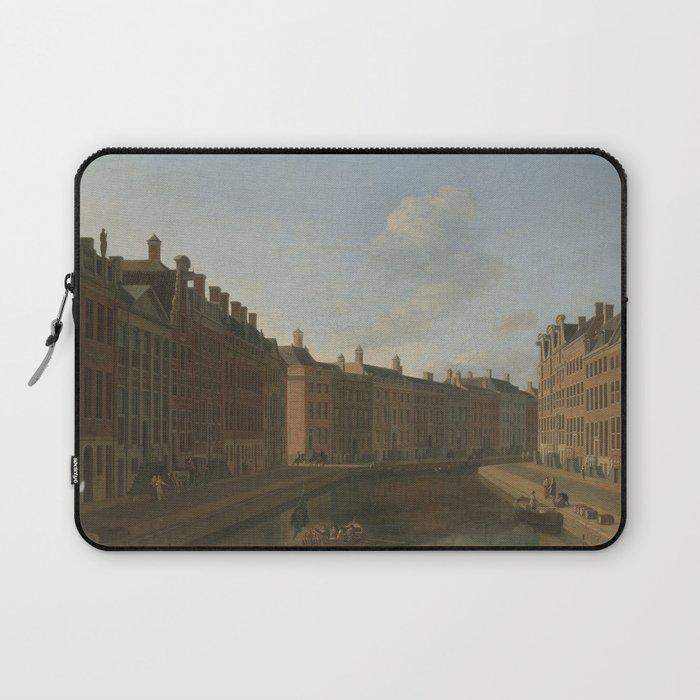 Gezicht op de Gouden Bocht in de Herengracht vanuit het oosten, Gerrit Adriaensz. Berckheyde, 1685 Laptop Sleeve