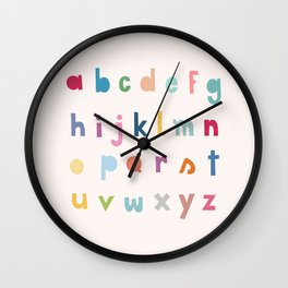 ABC alphabet art Wall Clock