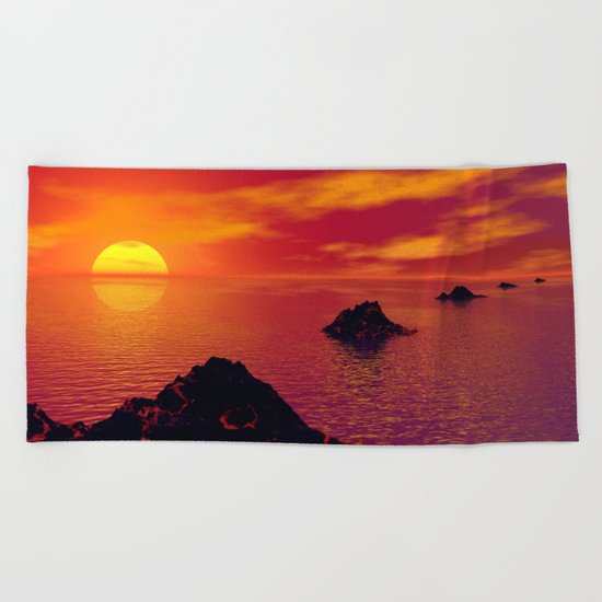 Volcanic Chain Beach Towel