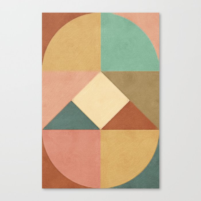 Triangle Oval Stretch Canvas Print By Ozorozo Society6