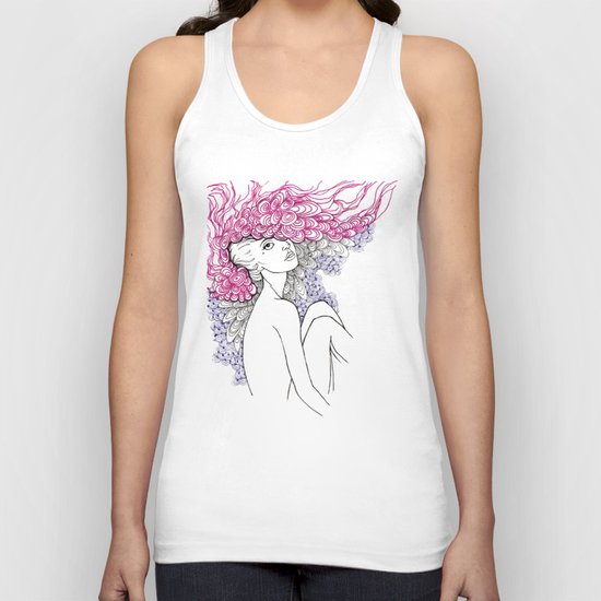pink feathers Unisex Tank Top